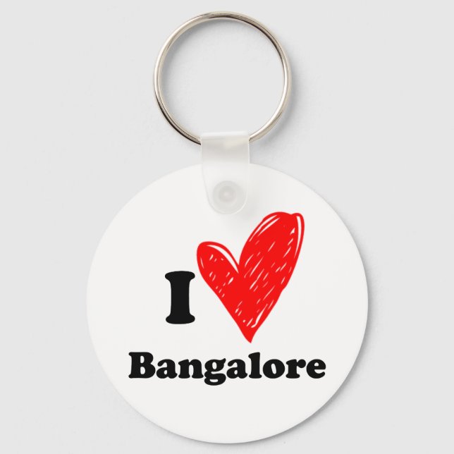I Kärlek Bangalore Nyckelring (Framsida)