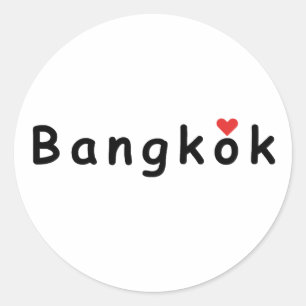 I kärlek Bangkok Runt Klistermärke