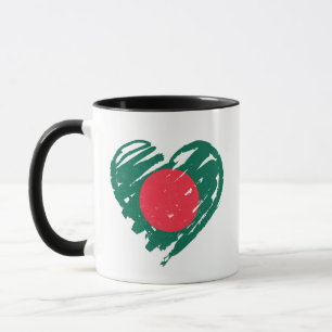 I Kärlek Bangladesh - Bangladesh Flagga Heart fr Mugg