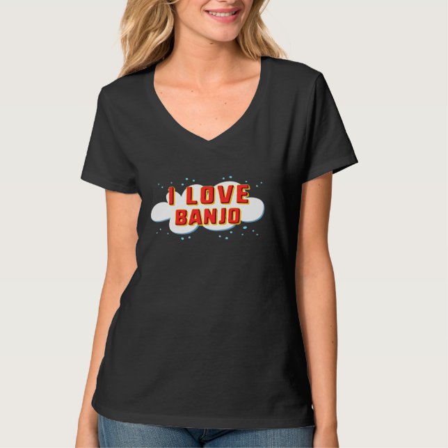 I Kärlek Banjo 1 T Shirt (Framsida)