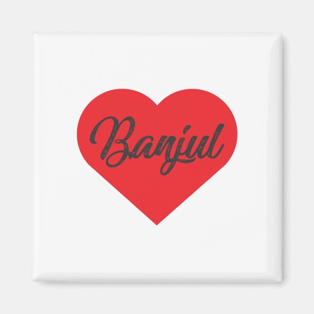 I Kärlek Banjul - Gambia Magnet (Framsidan)