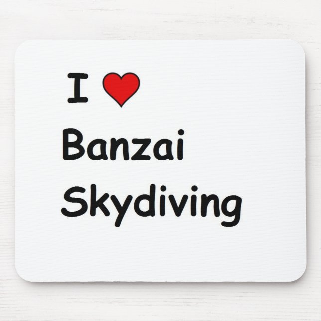 I Kärlek Banzai Skydiving Musmatta (Framsidan)