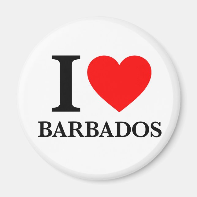 I Kärlek Barbados Magnet (Framsidan)