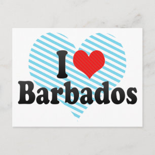 I Kärlek Barbados Vykort
