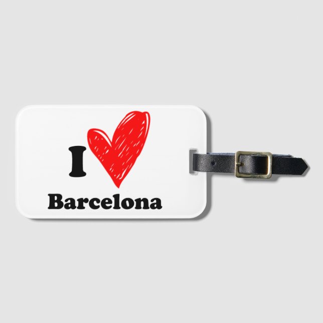 I kärlek Barcelona Bagagebricka (Framsida horisontal)