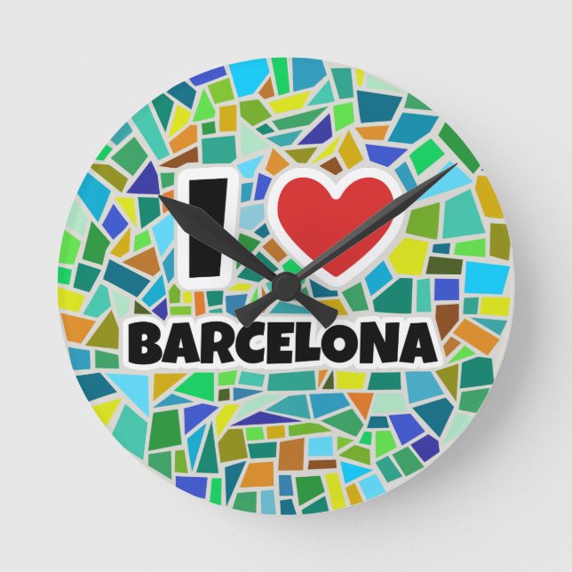 I kärlek Barcelona Rund Klocka (Framsida)