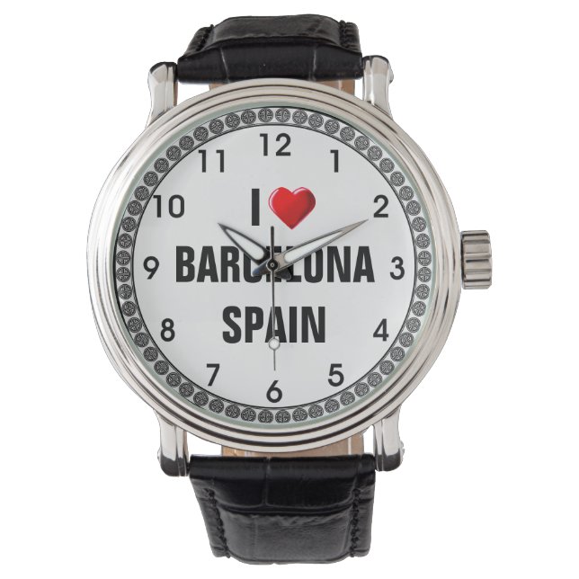 I KÄRLEK BARCELONA, SPANIEN ARMBANDSUR (Framsida)