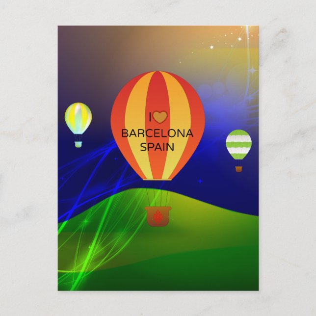I Kärlek Barcelona, Spanien Vykort (Framsida)