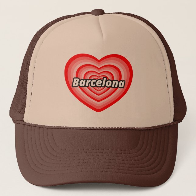 I kärlek Barcelona Truckerkeps (Framsida)