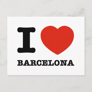 I Kärlek Barcelona Vykort