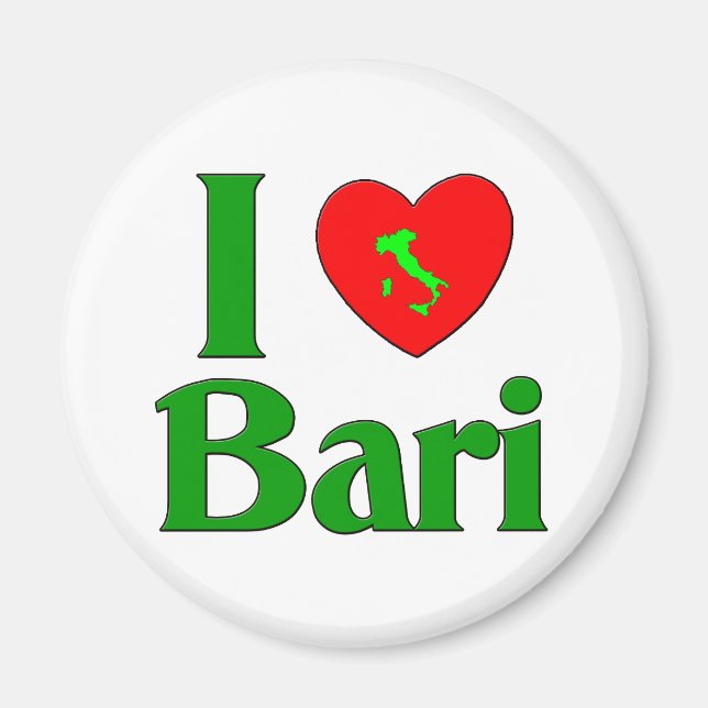 I Kärlek Bari Italien Magnet (Framsidan)