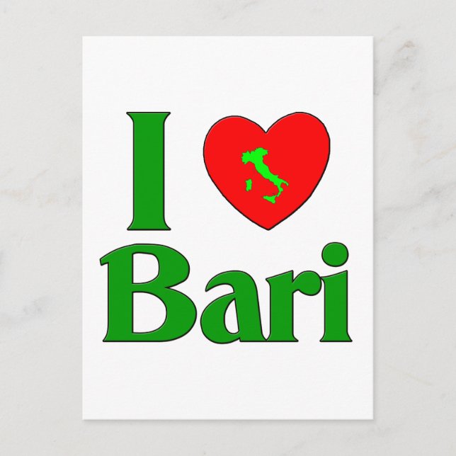 I Kärlek Bari Italien Vykort (Framsida)