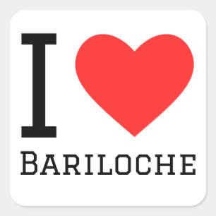 I kärlek Bariloche Fyrkantigt Klistermärke