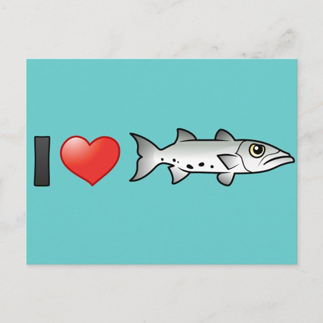 I Kärlek Barracuda Vykort (Framsida)