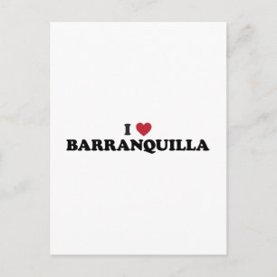 I Kärlek Barranquilla Colombia Vykort