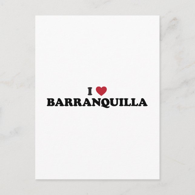 I Kärlek Barranquilla Colombia Vykort (Framsida)