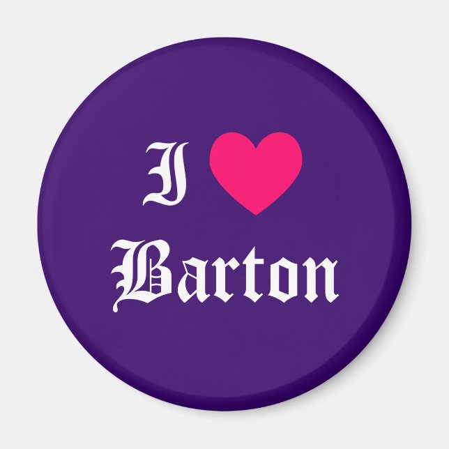 I Kärlek Barton Magnet (Framsidan)