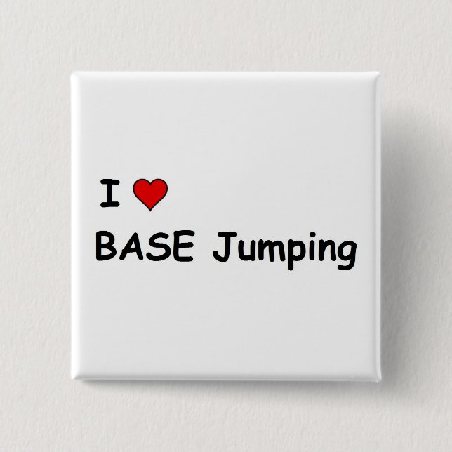 I Kärlek BASE Jumping Knapp (Framsida)