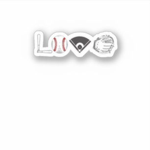 I Kärlek Baseball Funny Baseball Älskare Amp Softb Klistermärken