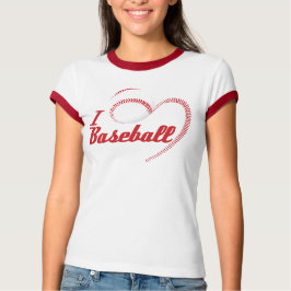 I Kärlek Baseball Heart T Shirt