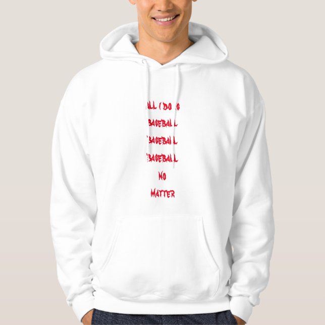 I kärlek baseball hoodie (Framsida)
