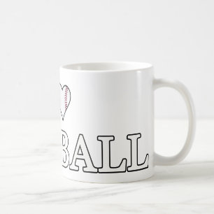 I Kärlek Baseball Kaffemugg