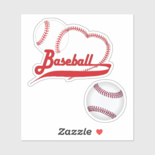 I Kärlek Baseball Klistermärken