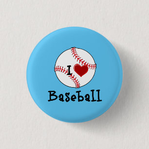 I Kärlek Baseball Knapp