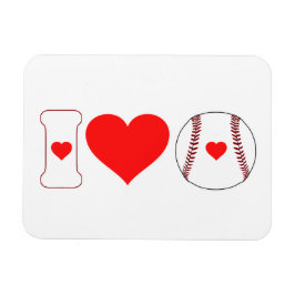 I kärlek baseball magnet