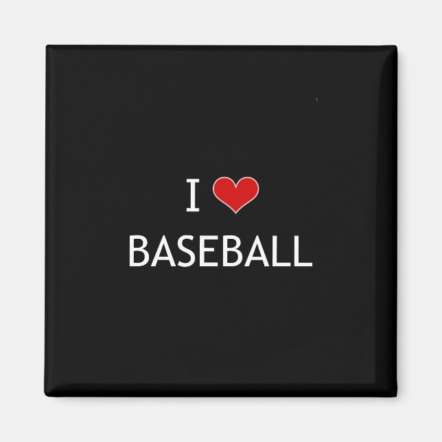 I Kärlek Baseball Magnet (Framsidan)