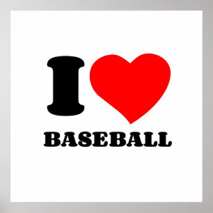 I KÄRLEK BASEBALL POSTER