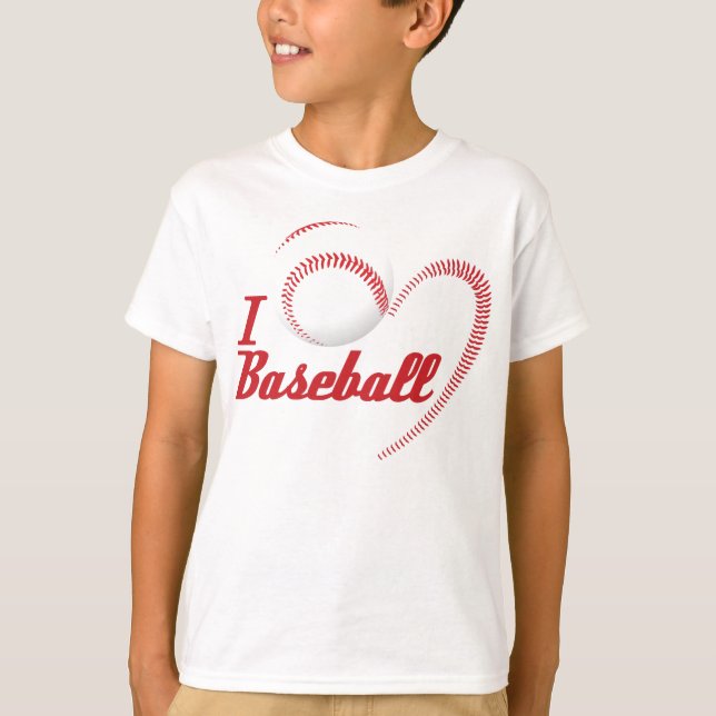 I Kärlek Baseball T-Shirt (Framsida)