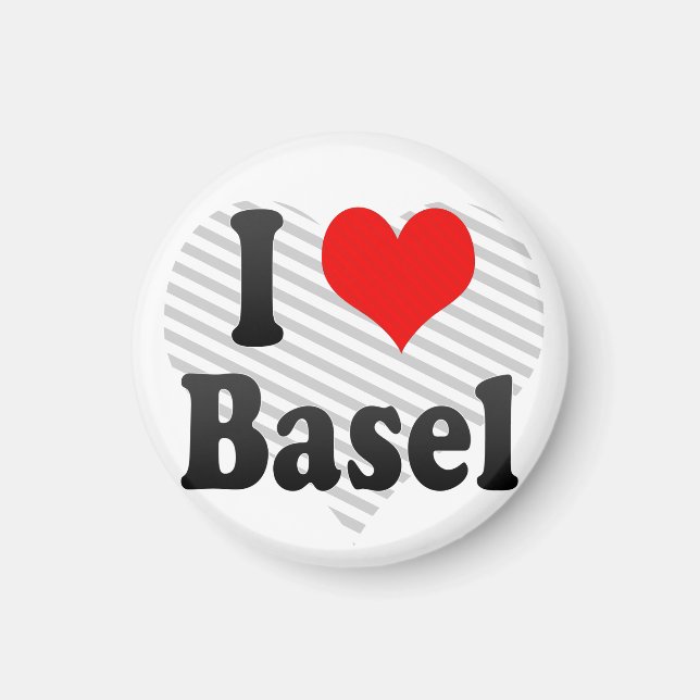 I Kärlek Basel, Schweiz Magnet (Framsidan)