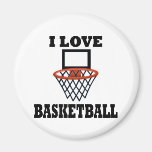 I Kärlek Basket Basketball Magnet