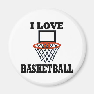 I Kärlek Basket Basketball Magnet