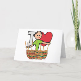 I Kärlek Basket Weave Helgkort