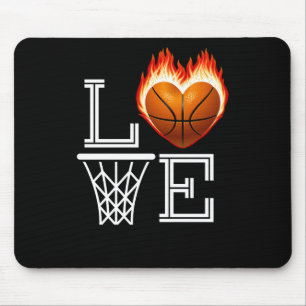 I Kärlek Basketball Basketball Älskare Gift for Wo Musmatta