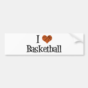 I Kärlek Basketball Bildekal