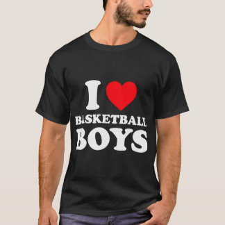 I Kärlek Basketball Boys Shirt I Heart Basketball  T
