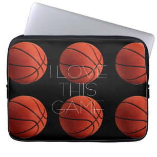 I Kärlek Basketball Close-Up Laptop Fodral