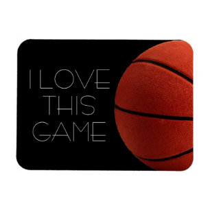 I Kärlek Basketball Close-Up Magnet