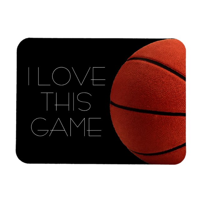 I Kärlek Basketball Close-Up Magnet (Horisontell)