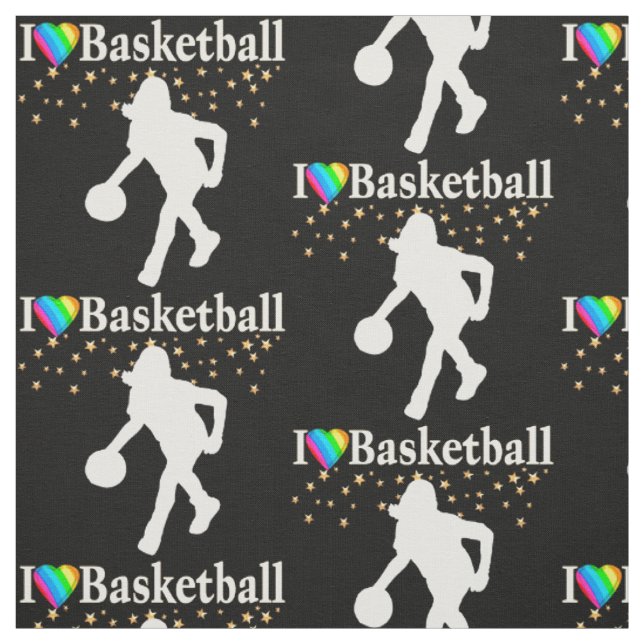 I KÄRLEK BASKETBALL DESIGN TYG (Provkarta)
