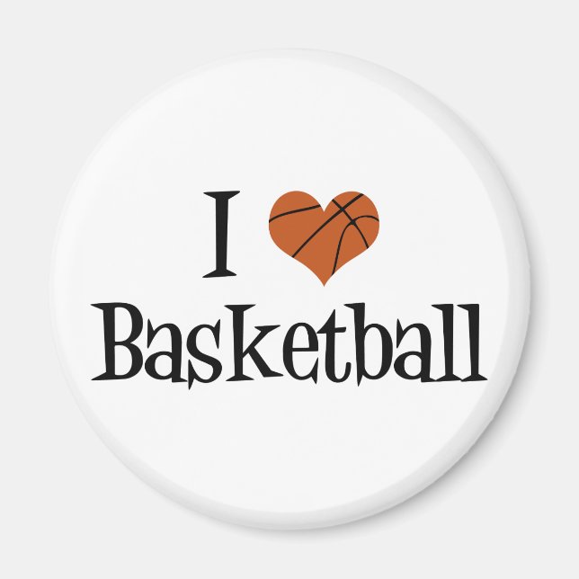 I Kärlek Basketball Magnet (Framsidan)