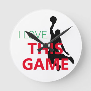 I Kärlek Basketball-spel Rund Klocka