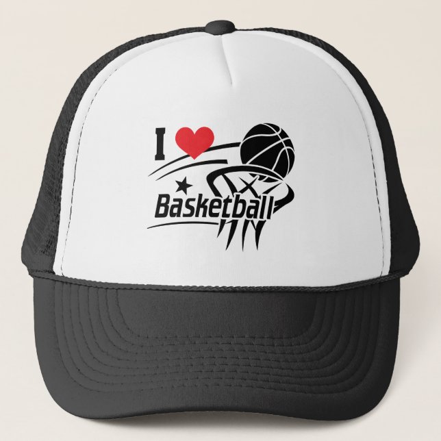 I Kärlek Basketball Truckerkeps (Framsida)