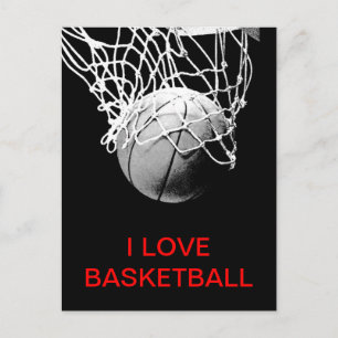 I Kärlek Basketball-vykort Vykort