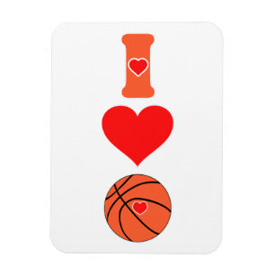 I kärlek basketboll magnet