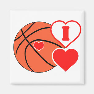 I kärlek basketboll magnet