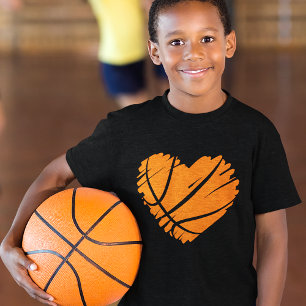 I Kärlek basketboll med hjärtform T Shirt